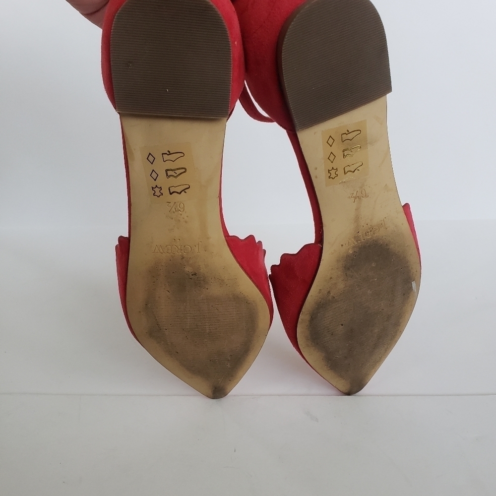J. Crew red flats suede material - Picture 7 of 8
